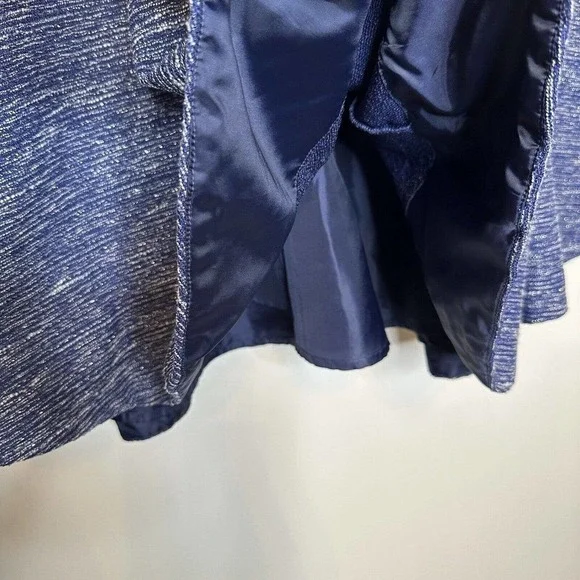 Eshakti Tweed Fit & Flare Dress Sleeveless Women's Blue Size 16 W Eshakti Tweed Fit & Flare Dress Sleeveless Women's Blue Size 16 W